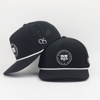 Gorras Deportivas Impermeables de PVC con Parche de Goma, Personalizadas al por Mayor, de 5 Paneles con Perforaciones Láser, Gorra de Béisbol de Alto Rendimiento para Atletas de Rugby y Fútbol