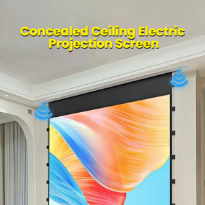 4K UST 92 بوصة شاشة سقف السيارات راحة بمحرك ALR ذكي تنسيق عن بعد PVC مادة البوليستر قطع مخصصة المصنع مباشرة - Product Image 5