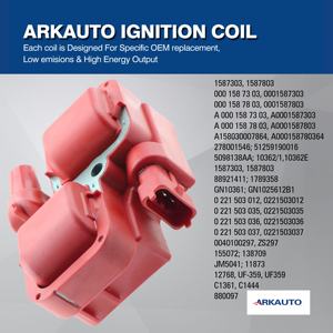 ARKAUTO PERFORMANCE BOBINE D'ALLUMAGE PACK A0001587803 0221503012 UF359 pour MERCEDES BENZ C320 C43 G500 W202 <span class=keywords><strong>W203</strong></span> W220 M112 M113 - Product Image 4