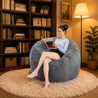 Fauteuil pouf en fausse fourrure de luxe, grand pouf ovale, ottoman, siège moelleux en peluche pour salon, chambre à coucher, 120x60cm