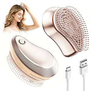 Peine Portátil con Pulverizador para Nutrir el Cabello, Dispositivo de Masaje Vibratorio para el <span class=keywords><strong>Cuero</strong></span> <span class=keywords><strong>Cabelludo</strong></span>, Atomizador de Aceites Esenciales, Peine Masajeador para la Cabeza - Product Image 1
