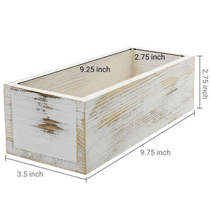 Fioriera in Legno Economica Stile Antico con Logo Personalizzato, Vaso <span class=keywords><strong>da</strong></span> Scrivania per Piante Verdi, Contenitore <span class=keywords><strong>da</strong></span> <span class=keywords><strong>Giardino</strong></span> in Legno Shabby Chic - Product Image 4