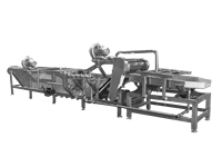 Machine de blanchiment des fruits en acier inoxydable à commande PLC continue, machine de blanchiment des abricots, type immersion dans l'eau pour les fruits, CE