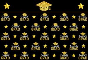 Félicitations 2023 école Graduation Party Decor Affiche couleur <span class=keywords><strong>tableau</strong></span> <span class=keywords><strong>noir</strong></span> Photographie jeune et enfants Toile de <span class=keywords><strong>fond</strong></span> Vinyle - Product Image 6