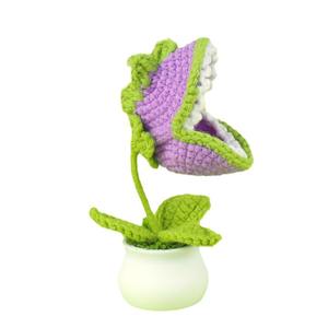 Decoración del hogar hecho a mano tejido artificial flores falsas ramo simulado eterno hilo de lana Hombre comedor Flor de punto - Product Image 6