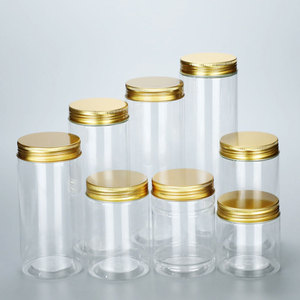 Contenedores de almacenamiento de alimentos de plástico de alta densidad Tapas de aluminio a prueba de fugas Frascos de plástico transparente de diseño apilable para almacenar productos secos - Product Image 3