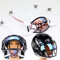 Mentonnière de football-La coque durable offre une protection maximale, mentonnière de casque de football avec sangle réglable renforcée