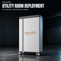Système de stockage d'énergie domestique mural Super Solar 5 kWh, batterie LiFePO4 51,2 V, alimentation de secours solaire hybride, protection IP55
