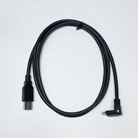 كابل USB 3.0 مخصص بزاوية 90 درجة من النوع A ذكر إلى النوع C ذكر مع موصل M2 بقفل لولبي، كابل نقل بيانات بزاوية قائمة