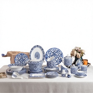 Vajilla de Porcelana Fina Ecológica de Lujo Minimalista con Diseño Floral, Apta para Lavavajillas y Microondas, Portátil - Product Image 2
