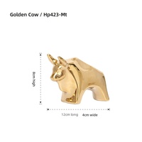 Figurines d'animaux en céramique miniatures créatives minimalistes modernes, petites décorations en porcelaine lisse, élégantes pour la décoration de bureau et de la maison