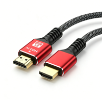 Câble HDMI 2.1 plaqué or, gaine en nylon tressé, mâle-mâle, 8K 60Hz, haute vitesse 8K 48 Gbit/s pour TV, PS5, projecteur