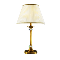 Lampe de table VH Simple Classic Antique en laiton avec abat-jour en tissu, décoration de luxe pour la maison et l'hôtel, lampe de table LED en gros