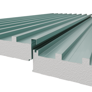 Panneau de toiture en aluminium rainuré recouvert de PVDF avec âme isolante PIR, bouclier <span class=keywords><strong>thermique</strong></span> pour bâtiment <span class=keywords><strong>extérieur</strong></span> - Product Image 4