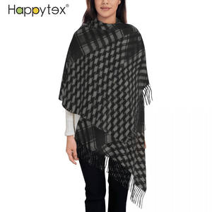 2024 новый Этнический Шелковый платок с двусторонним принтом, мягкий патриотический шарф, сексуальный Арабский стиль для женщин, зима-осень - Product Image 2