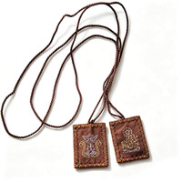 Scapulaire religieux brodé avec breloques, motif Vierge de la Sainte-Croix, pour le commerce extérieur et Noël - Vente en gros