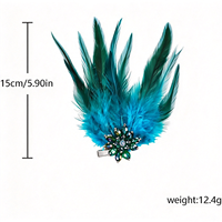 Broche à cheveux rétro en plumes pour Flapper, Mardi Gras, Carnaval, Bal masqué, Halloween, Tea&Cocktail Party, Mariage