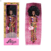 Vente en Gros Meilleures Ventes OEM Poupées Bébé Économiques pour Filles 12,5 Pouces Peau Noire Mode Africaine Américaine Cheveux Afro