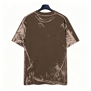 T-shirt unisexe de luxe à manches courtes avec impression graphique illusion 26SS, streetwear décontracté - Product Image 5