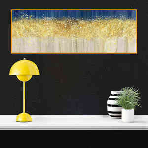 Peintures murales de paysages modernes personnalisées en 3D, dorées et scintillantes, en toile acrylique écologique, impression numérique UV/offset - Product Image 2