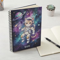 Vente en gros de fournitures scolaires Carnets imprimés à double ligne bon marché pour étudiants Cute School