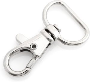 CRAFTMEMORE Inch Trigger <b>Snap</b> <b>Hooks</b> Classic Swivel Lobster Claw Clasps Purse Lanyard Clip Pack CSPS Silver - Product Image 2