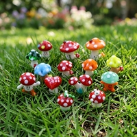 Figurines en verre de Murano soufflé à la main, colorées, en forme de champignon, de chenille et de ver, artisanat, ornement de forêt, cadeau, décoration