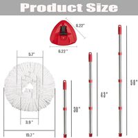 Tête de rechange pour vadrouille rotative en microfibre Tête de nettoyage pour vadrouille à plancher