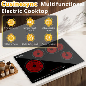 Estufa Eléctrica Integrada de 30 Pulgadas, 4 Quemadores, 7200W con 9 Niveles de Potencia y Control Deslizante - Product Image 2