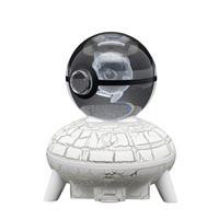 Nouveauté boule de cristal gravée 3D veilleuse avec image de dessin animé pour Noël Pika Kawaii boule de cristal de dessin animé japonais