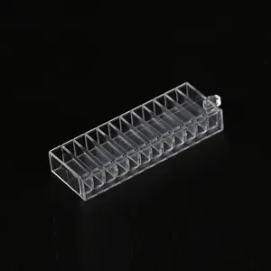 Cuvette d'échantillon de laboratoire 12 trous, Cuvette en plastique Multicell 12 positions pour analyseur biochimique Konelab 20/20CX/PRIME 30 et 60