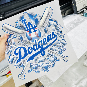 طباعة حرارية DTF لفريق لوس أنجلوس دودجرز للقمصان المطبوعة بالشاشة الحريرية، طباعة نقل حراري عالية الجودة - Product Image 2