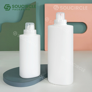 Bán Sỉ Dung Dịch Chống Rò Rỉ Thương Mại Điện Tử Chai HDPE 500Ml Dung Dịch Làm Mềm Vải Hình Bầu Dục Bằng Nhựa 1L Chai Chất Tẩy Giặt - Product Image 1