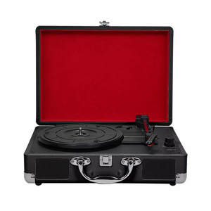 Chất lượng cao USB Turntable Vinyl ghi Player thiết kế mới Retro xách tay ghi âm Loa di động - Product Image 1