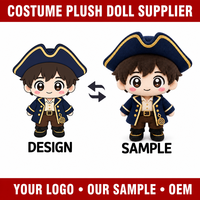 Peluche personnalisée, pirate capitaine, figurine en peluche, jouet mascotte doux, OEM ODM, créez votre design