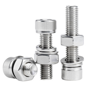 Tornillos, Tuercas y Arandelas Planas de Acero Inoxidable 316 con Rosca Métrica Estándar y Cabeza Hexagonal - Product Image 1
