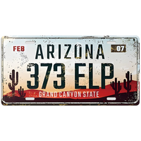 Personalizado 15*30cm Vintage Car Metal Tin Sign Car License Plate Wall Art Decora Motocicleta Garaje Matrícula Custom Tin Sign