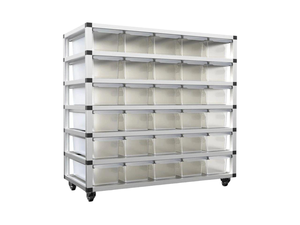 Enceinte modulaire empilable en plastique pour reptiles Système de <span class=keywords><strong>cage</strong></span> à serpent Plateau en plastique à motif solide Type de palette pour grands reptiles - Product Image 5