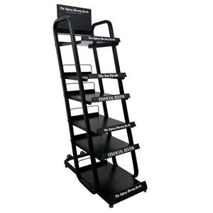 Estante Metálico Ensamblado con Ajuste de Tamaño Múltiple para Accesorios, Inclinado, Negro, Moderno, Personalizable - Product Image 5
