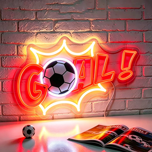 Soccer <b>Ball</b> Neon <b>LED</b> Wall Light Green Color Round Shape Plastic Body IP54 Outdoor Indoor Use 30000 Hours Lifespan - Product Image 2