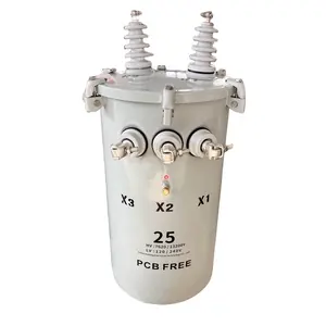 Factory Sale10kva 15kva 25kva 37.5kva 50kva 100kva 375kva 10kv 11kv Step Down Dual Voltage Single Phase Pole Mounted Transformer