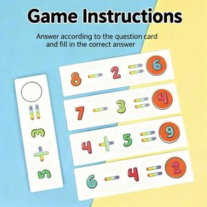 Jouets éducatifs en bois <span class=keywords><strong>pour</strong></span> enfants, aides pédagogiques mathématiques, puzzle, <span class=keywords><strong>jeu</strong></span> d'apprentissage des mathématiques, <span class=keywords><strong>jeu</strong></span> <span class=keywords><strong>de</strong></span> division des <span class=keywords><strong>nombres</strong></span> - Product Image 4