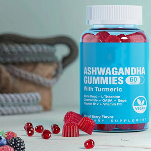 <span class=keywords><strong>Ashwagandha</strong></span> Gummy Candy 1200mg Equivalente por porción <span class=keywords><strong>para</strong></span> adultos Mejora <span class=keywords><strong>la</strong></span> inmunidad y el crecimiento del cabello Suplementos de hierbas de 60 unidades - Product Image 6