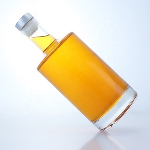 Tequila Redondo Adaptable 500ml 700ml 750ml Del Whisky De La Vodka De La Botella De Cristal Con El Corcho - Product Image 5