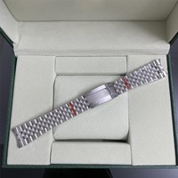 Bracelet de montre en acier inoxydable massif 904L de 20mm pour bracelet Master Wrist Watch Band Bracelet avec fermoir