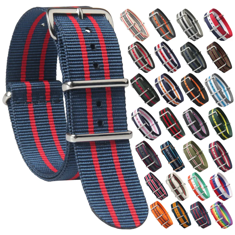 High Quality Nylon Watch Straps Vogue G10 Nylon Watch Bands One Piece of with Polishing Buckle