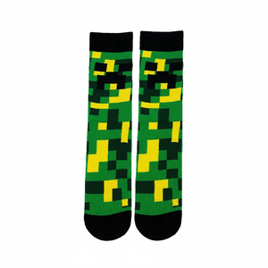Minecraft Colorful Ankle <b>Socks</b> Breathable Cotton Spandex Polyester Daily Red <b>Brown</b> Pink Colors One Fits All Unisex Gift Design - Product Image 2