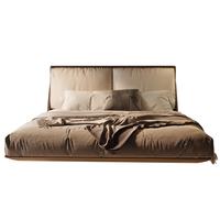 Lit double de luxe italien pour chambre à coucher, lit de mariage, combinaison de meubles de chambre minimalistes haut de gamme