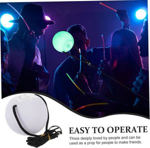 Wholesale Changing Color <b>LED</b> Poi <b>Balls</b> Light up With String Flashing Belly Dance <b>LED</b> <b>Ball</b> Toys for Night Club Christmas Party - Product Image 3