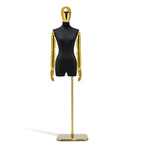 Espositore in Plastica per Modelli, Manichino a Mezzo Busto o Intero per Abbigliamento Femminile, Mano Nera Placcata, Accessori per Esposizione - Product Image 4